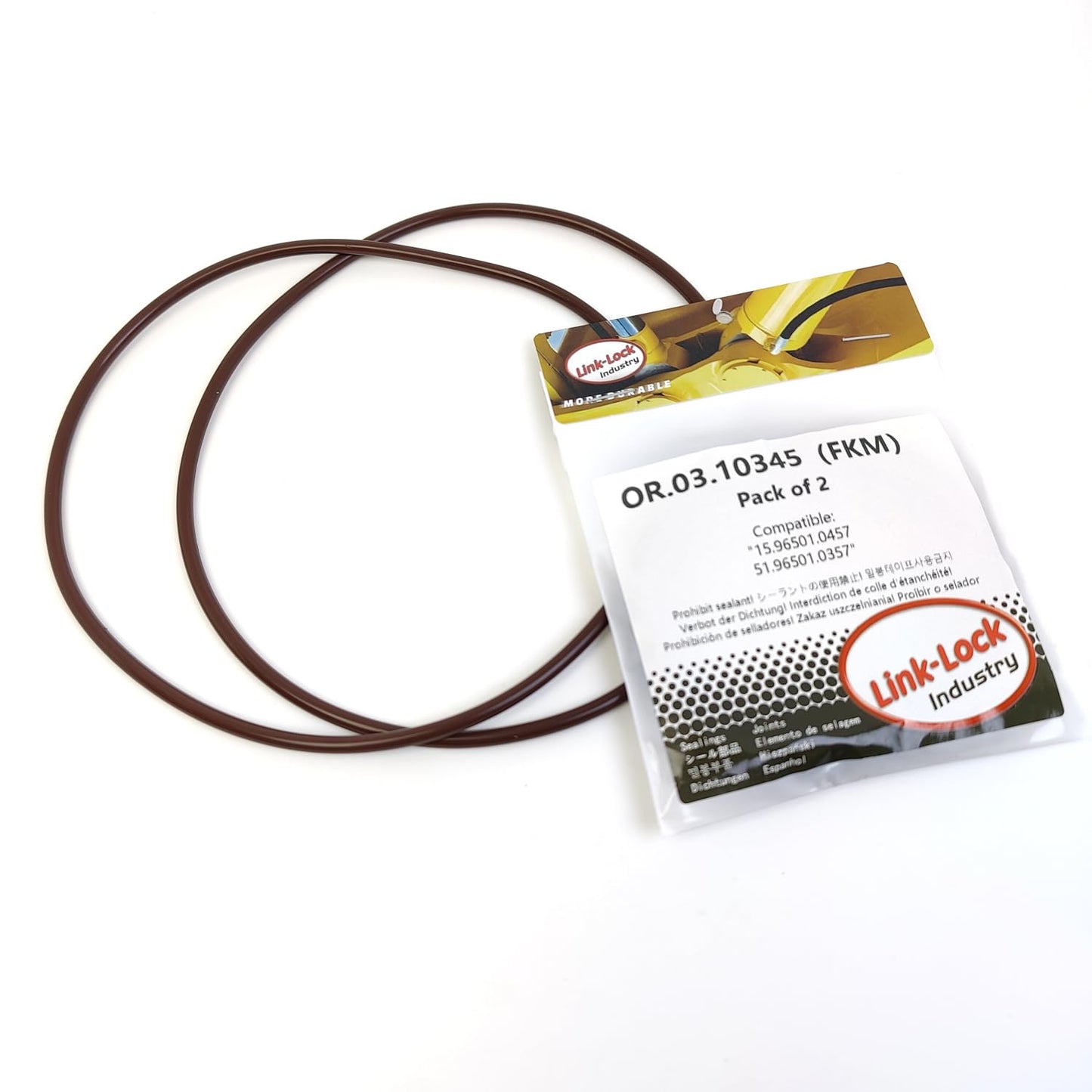 LINK-LOCK 2PCS OR.03.10345 FKM Viton Sealing O-Ring Kit of Cylinder Liner 15.96501.0457 51.96501.0357 For MAN-D2530 D2540 D2555 D2542