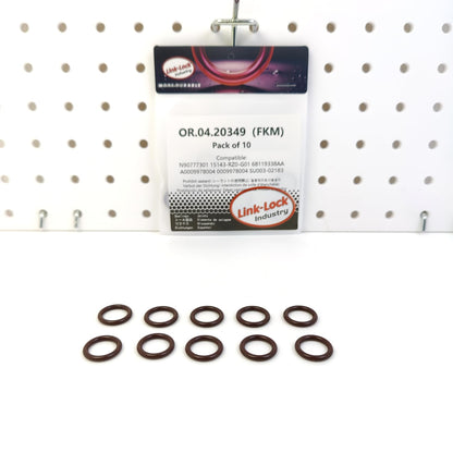 LINK-LOCK 10個 OR.04.20349 FKM Viton シーリングOリングキット ウォーターコネクタ用 /充電器 N90777301 15143-RZ0-G01 68119338AA A0009978004 0009978004 SU003-02183 AUDI用 HONDA用 JEEP用 MERCEDES-BENZ用
