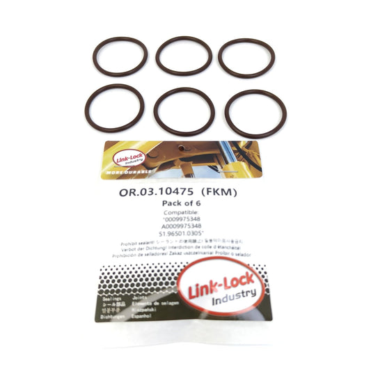 LINK-LOCK 6PCS OR.03.10475 FKM Viton Sealing O-ring Kit of Crankcase vent 0009975348 A0009975348 51.96501.0305 For MAN For MERCEDES-BENZ