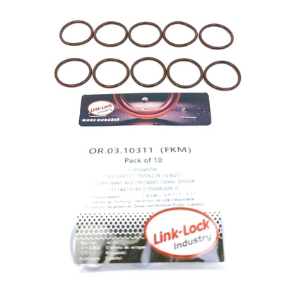 LINK-LOCK 10PCS OR.03.10311 FKM Viton Sealing O-Ring Kit of Transmission Output Shaft N91069701 19206228 1638271 0219974845 A0219974845 15066-3HD0A 13718473143 0-95690226-0 For CADILLAC For BMW-B37B47