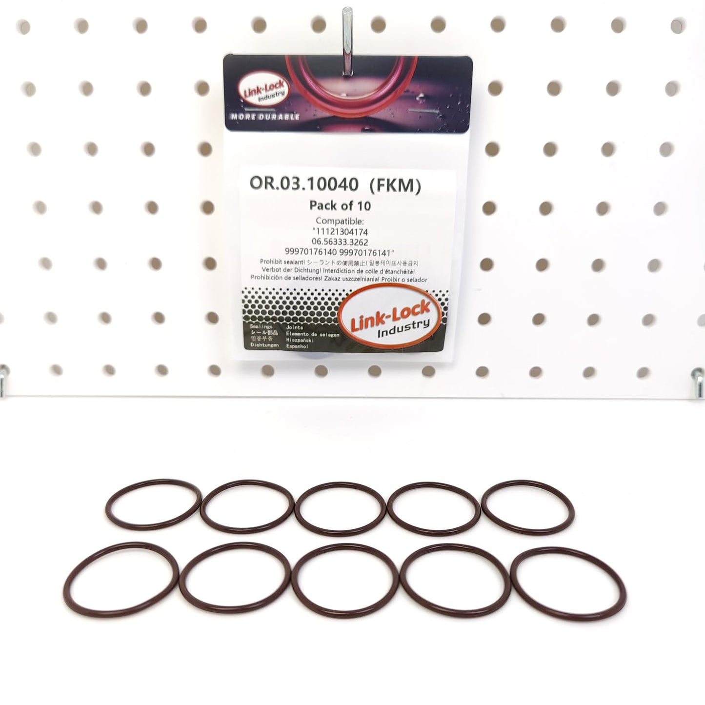 LINK-LOCK 10PCS OR.03.10040 FKM Viton Sealing O-Ring Kit Of Spark plug sleeve 11121304174 06.56333.3262 99970176140 99970176141 For PORSCHE M96.03 M96.05 M97.01 For BMW M41 M51 S50 S14 M47 S38