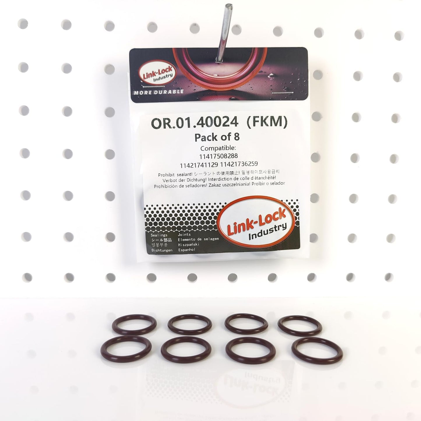 LINK-LOCK 8PCS FKM Viton OR.01.40024 Engine oil pump O-RING gasket 11417508288 11421741129 11421736259 for BMW N62 N63 N73