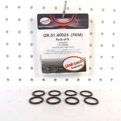 LINK-LOCK 8PCS FKM Viton OR.01.40024 Engine oil pump O-RING gasket 11417508288 11421741129 11421736259 for BMW N62 N63 N73