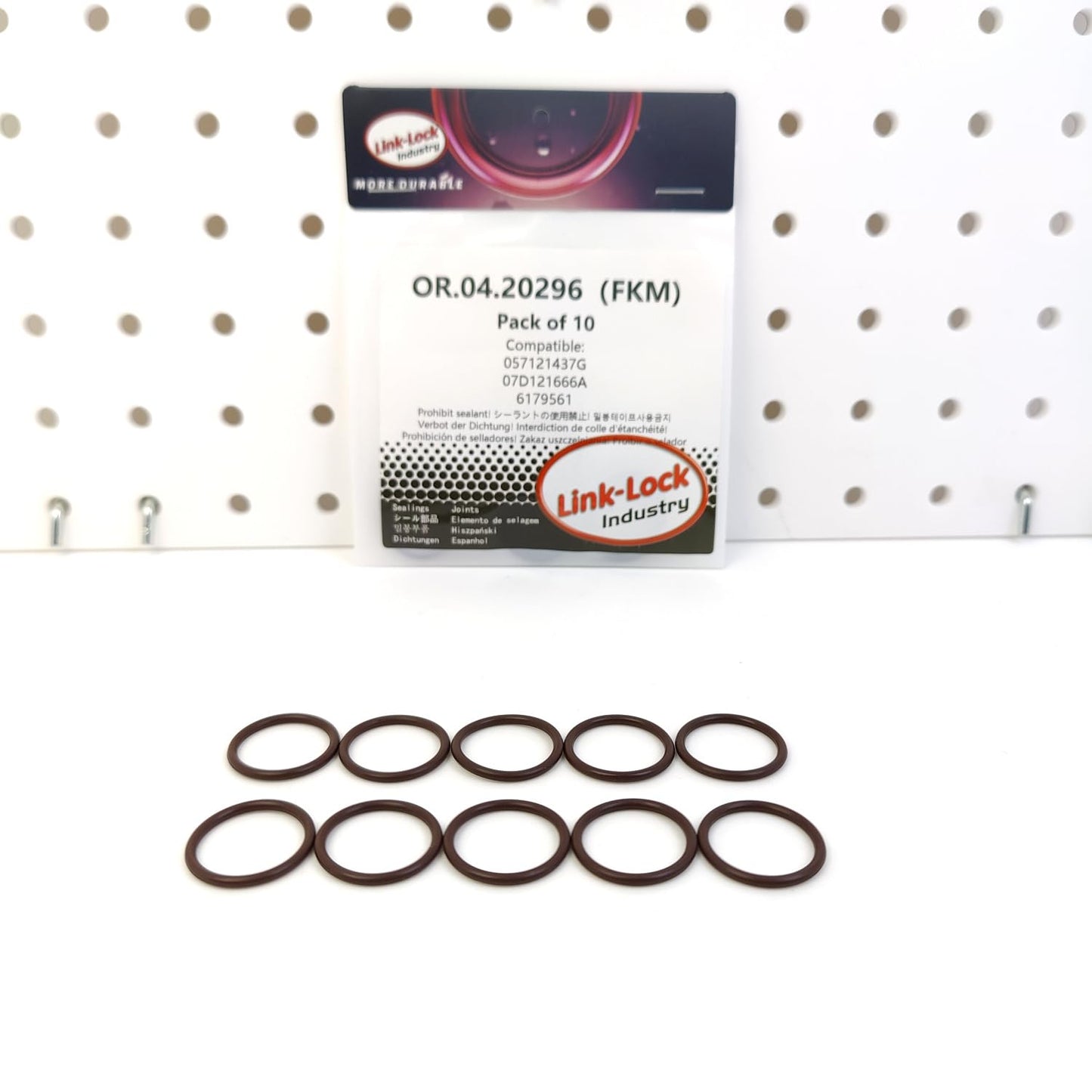 LINK-LOCK 10PCS OR.04.20296 FKM Vitonサーモスタット用Oリングキット 057121437G 07D121666A 6179561 AUDI FORD用