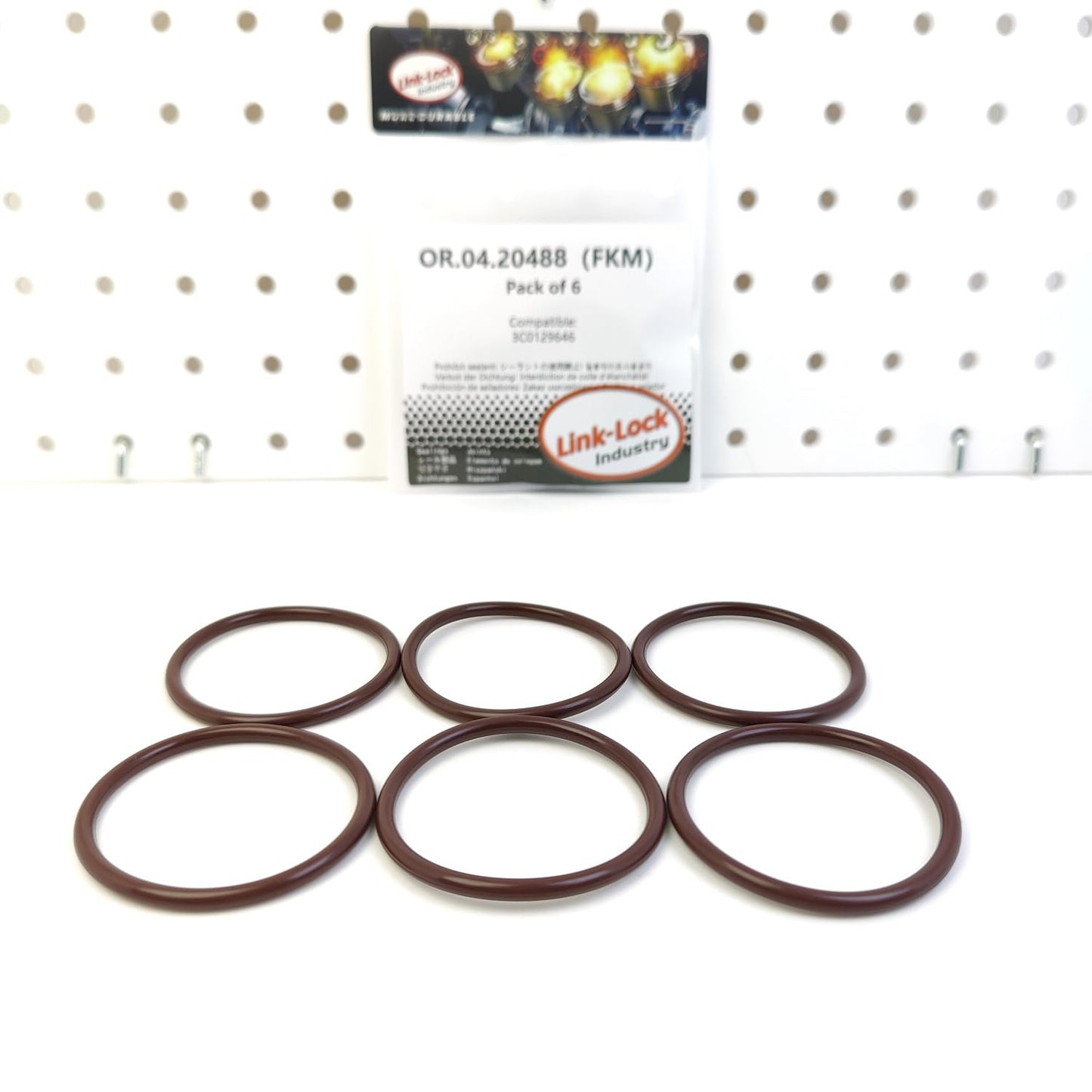 LINK-LOCK 6PCS OR.04.20488 FKM Viton Sealing O-Ring Kit of Turbo Air Outlet 3C0129646 for AUDI-A1 A3 Q3 for VW-CCB7 for GOLF for POLO
