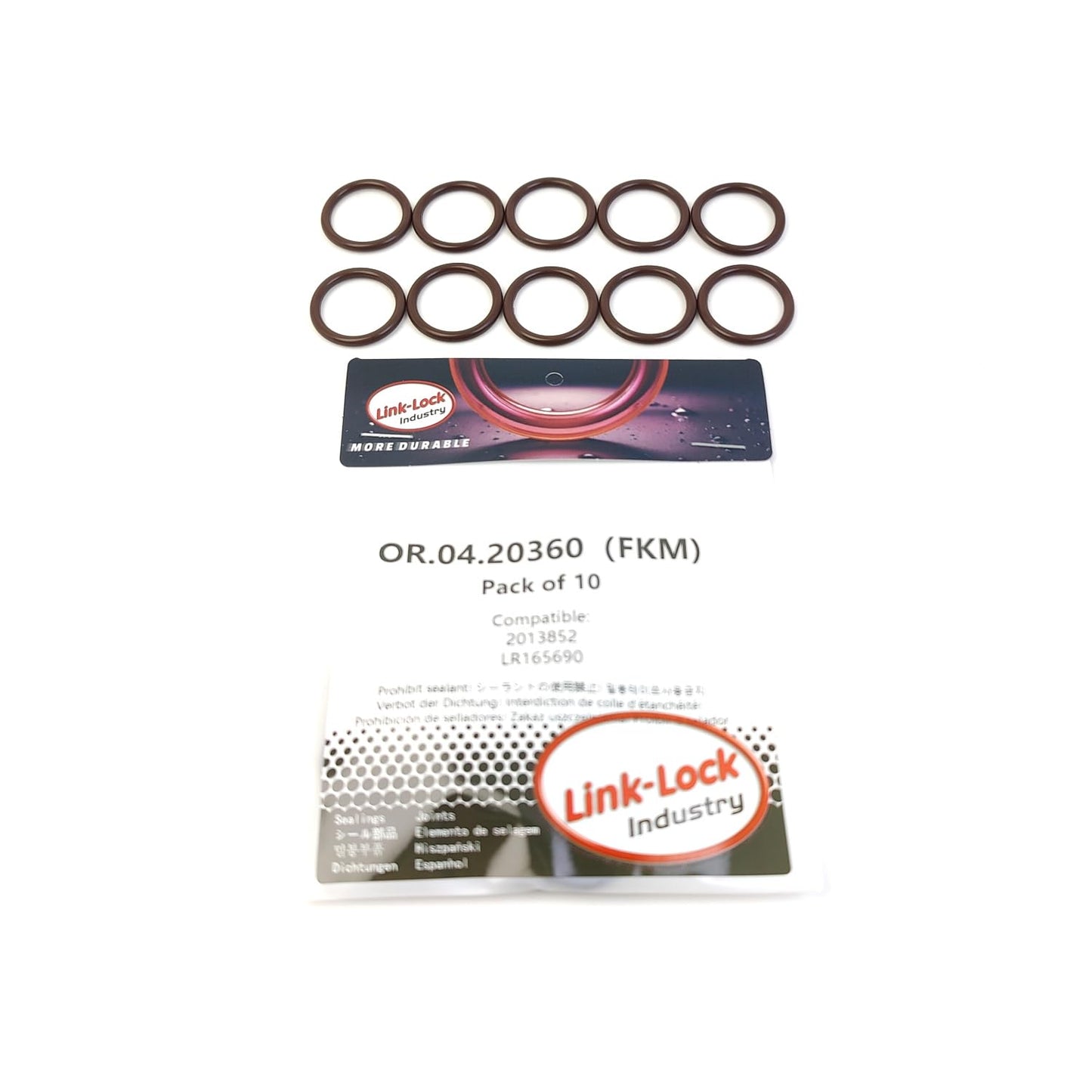 LINK-LOCK 10PCS OR.04.20360 FKM Viton Sealing O-Ring Kit of Water Connector / Charger 2013852 LR165690 for FORD for LAND for ROVER