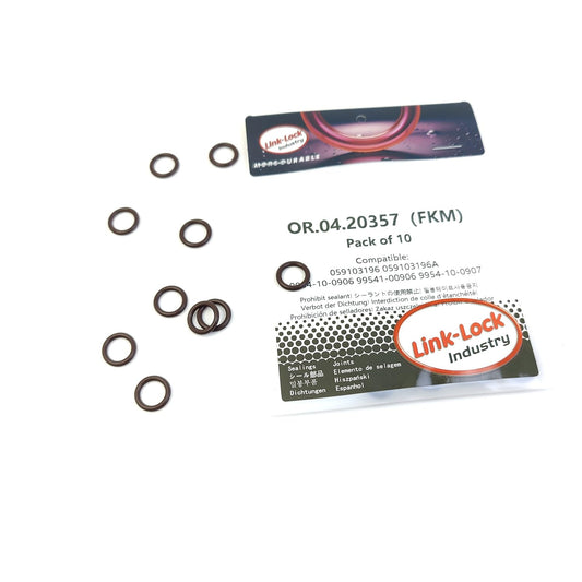 LINK-LOCK 10PCS OR.04.20357 FKM Viton Sealing O-Ring Kit of Oil Dipstick 059103196 059103196A 9954-10-0906 99541-00906 9954-10-0907 for AUDI for MAZDA
