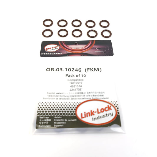 LINK-LOCK 10PCS OR.03.10246 FKMバイトンシーリングOリングキット サーモスタットハウジング用 4010519 4921574 2241738 CUMMINS-ISF150 ISF160 ISF3.8 FORD-ISF FORD USA-ISF28-150 VW-ISF160対応