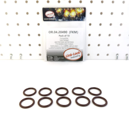 LINK-LOCK 10PCS OR.04.20490 FKM Viton Sealing O-Ring Kit of Turbocharger Oil Back to YouTube 1445700QAC A6079970945 6079970945 7701060892 8201723623 for DACIA-DOKKER for DUSTER for LOGAN for NISSAN