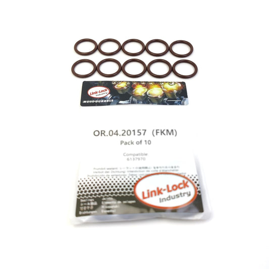 LINK-LOCK 10PCS OR.04.20157 FKM Viton オイルクーラー用Oリングキット 6137970（FORD用）