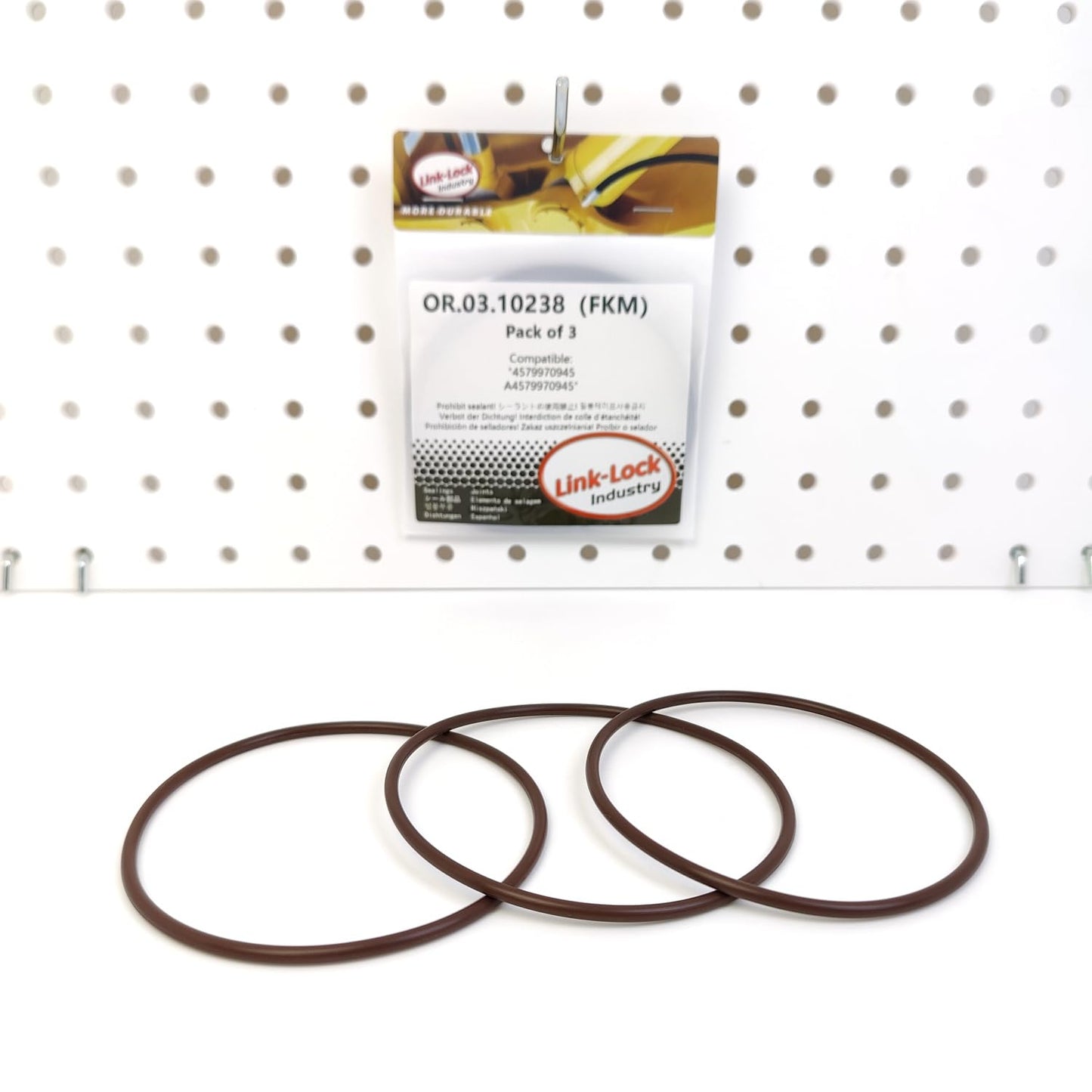 LINK-LOCK 3PCS OR.03.10238 FKM Viton Sealing O-Ring Kit of Air compressor 4579970945 A4579970945 For MERCEDES-BENZ-OM457 OM460 M476