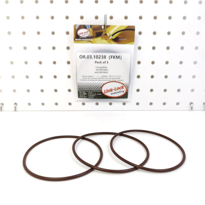 LINK-LOCK 3PCS OR.03.10238 FKM Viton Sealing O-Ring Kit of Air compressor 4579970945 A4579970945 For MERCEDES-BENZ-OM457 OM460 M476