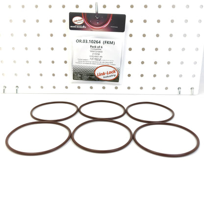 LINK-LOCK 6PCS OR.03.10264 FKM Viton Sealing O-Ring Kit of Water Pump 0XW121043D 2174760 JL3Q-8507-AA JL3Z-8507-A For FORD-BF2S For FORD USA-991 BF2X T30DDTX For VW-DXWA DXWB