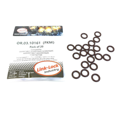 LINK-LOCK 20PCS OR.03.10161 FKM Viton Sealing O-Ring Kit of Coolant pipeline A0009973807 A0239970645 11367507729 7507729 1856412 For MERCEDES-BENZ-M270 M260 M274 M264 For BMW-N52 N54 N62