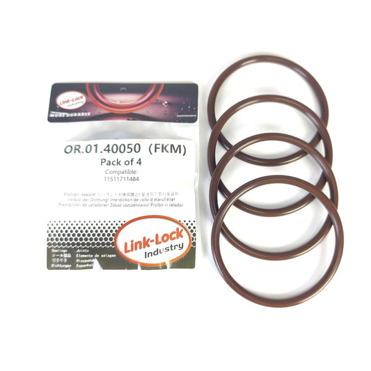 LINK-LOCK 4PCS FKM Viton OR.01.40050 エンジン冷却水ポンプOリングガスケット 11511711484 BMW S65 M52 M54用