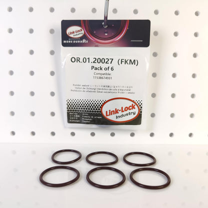 LINK-LOCK 6PCS FKM Viton OR.01.20027 Engine coolant pipe / Water hose O-Ring 11538674931 for BMW B46 B48 B58