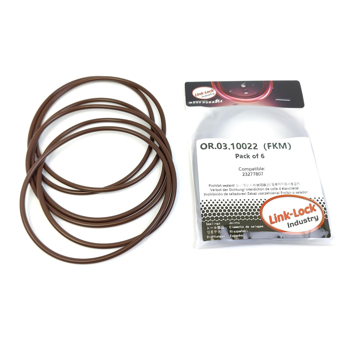 LINK-LOCK 6PCS OR.03.10022 FKM Viton Sealing O-Ring Kit Of Transfer case 23277807 For CADILLAC XT5 3.6 LGX 8A/MT