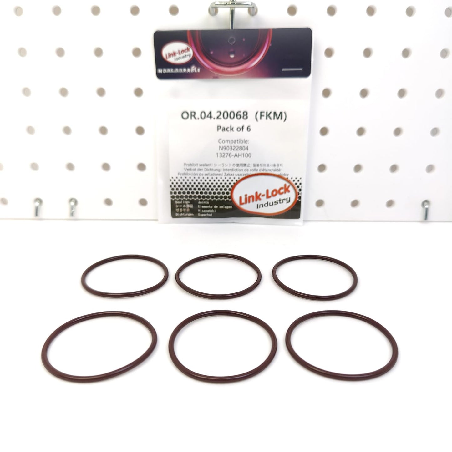 LINK-LOCK 6PCS OR.04.20068 FKM Viton Sealing O-Ring Kit of Oil Pan N90322804 13276-AH100 for AUDI for NISSAN