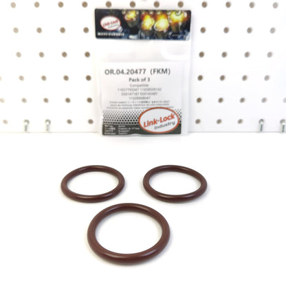 LINK-LOCK 3PCS OR.04.20477 FKM Viton Sealing O-Ring Kit of Exhaust Gas Turbocharger/Inflatable Guide 11657795047 11658509142 059147187 059145487 11509908047 for AUDI for BMW-M57N2