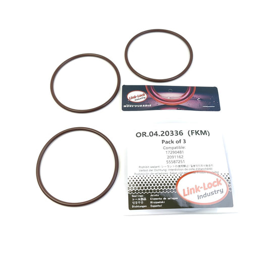 LINK-LOCK 3PCS OR.04.20336 FKM Viton Sealing O-Ring Kit of Oil Filter 17290481 2091162 55587251 for FIAT for OPEL