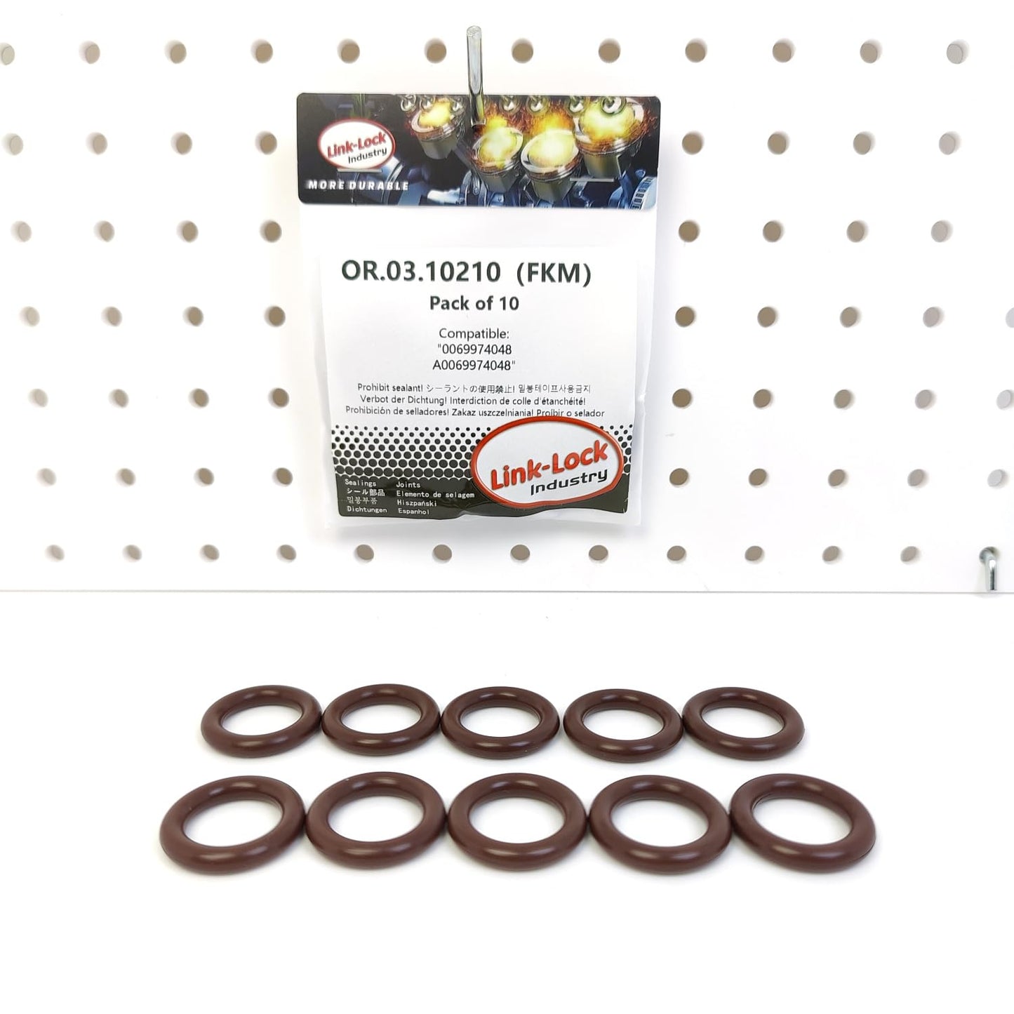 LINK-LOCK 10PCS OR.03.10210 FKM Viton Sealing O-Ring Kit of Oil pump 0069974048 A0069974048 For MERCEDES-BENZ-M102