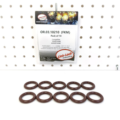 LINK-LOCK 10PCS OR.03.10210 FKM Viton Sealing O-Ring Kit of Oil pump 0069974048 A0069974048 For MERCEDES-BENZ-M102