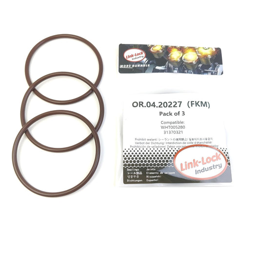LINK-LOCK 3PCS OR.04.20227 FKM Viton シーリングOリングキット エアフィルターハウジングインテークホース WHT005280 31370321 AUDI VOLVO用
