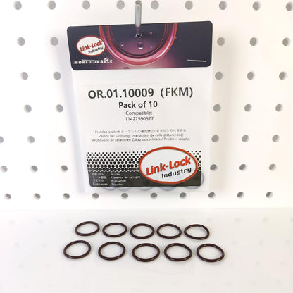 LINK-LOCK 10PCS FKM Viton OR.01.10009 Turbocharging Pipeline O-Ring 11427590577 for BMW N55 B58