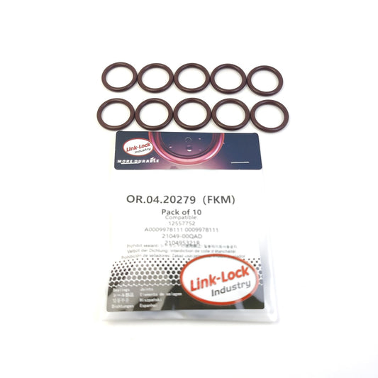 LINK-LOCK 10PCS OR.04.20279 FKMバイトンシーリングOリングキット (ピックアップチューブ/オイルポンプ用) 12557752 A0009978111 0009978111 21049-00QAD 210495321R (シボレー用、メルセデスベンツ用、日産用、ルノー用)