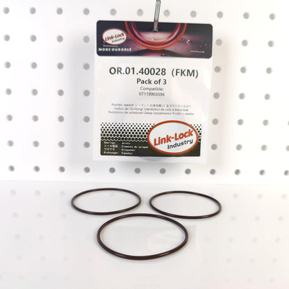 LINK-LOCK 3PCS FKM Viton OR.01.40028 エンジンVVTサーボモーターOリングガスケット 07119903596 BMW N62用