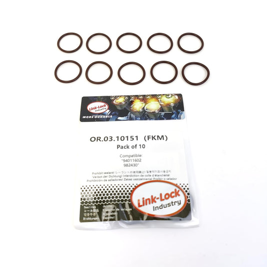 LINK-LOCK 10PCS OR.03.10151 FKMバイトンシーリングOリングキット 冷却水パイプ用 94011602 982430 CHEVROLET-LB7 LGH LML LBZ LLY LMM GMC-LB7 VOLVO用