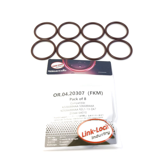 LINK-LOCK 8PCS OR.04.20307 FKMバイトン製シーリングOリングキット 燃料フィルター用 K5066884AA 5066884AA K05066884AA R2L1-13-ZA7 23344-64010 CHRYSLER LANCIA MAZDA TOYOTA用