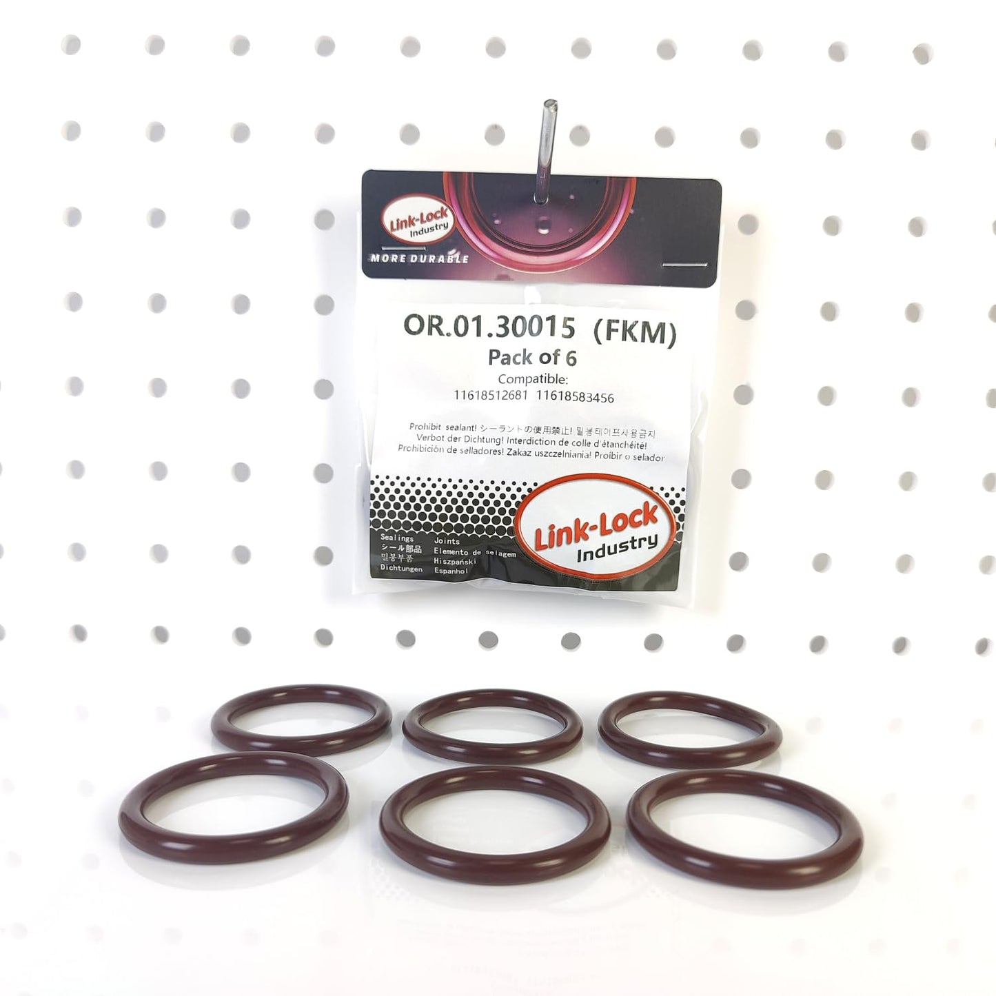 LINK-LOCK 6PCS FKM Viton OR.01.30015 Engine intake pipe O-RING 11618512681  11618583456 for BMW B37 B47 N47