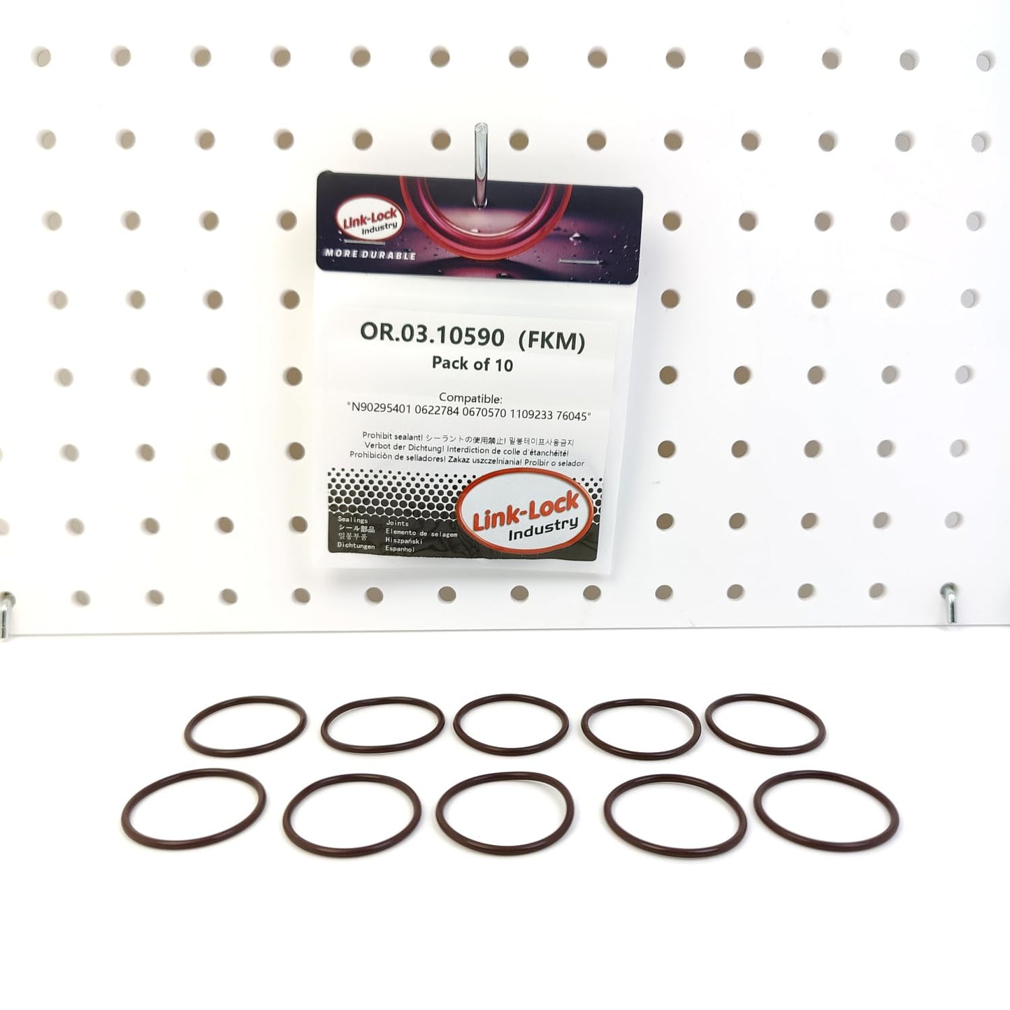 LINK-LOCK 10PCS OR.03.10590 FKM Viton Sealing O-Ring Kit of Engine oil cooler N90295401 30622784 30670570 31109233 976045 For AUDI For VW For VOLVO