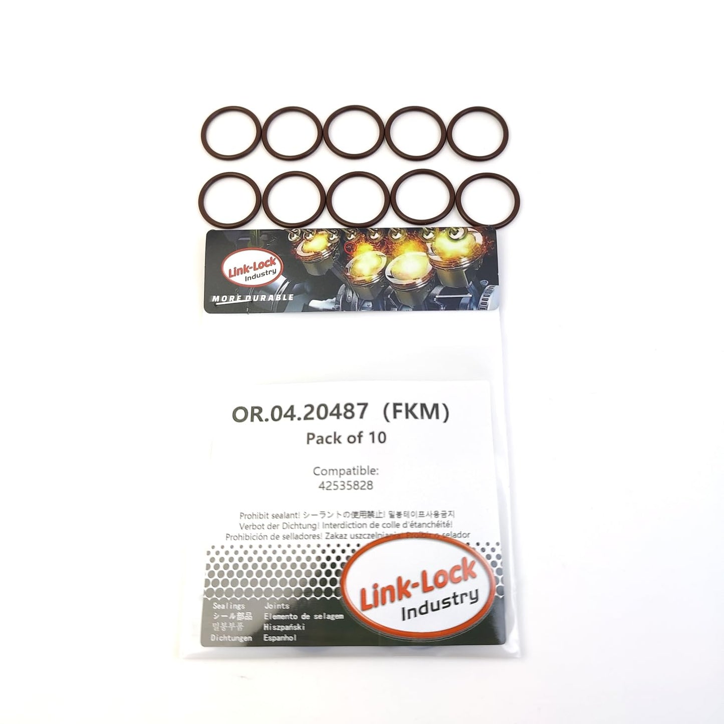 LINK-LOCK 10PCS OR.04.20487 FKM Viton 18.9×2 Sealing Universal O-Ring Kit 42535828 for IVECO-STRALIS for TRAKKER for ASTRA-HD8