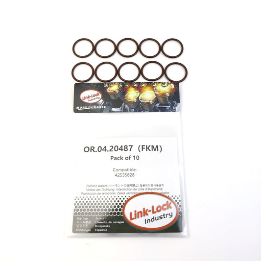 LINK-LOCK 10個入り OR.04.20487 FKMバイトン 18.9×2 シーリング ユニバーサルOリングキット 42535828 IVECO-STRALIS用 TRAKKER用 ASTRA-HD8用