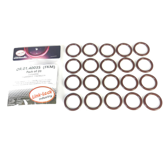 LINK-LOCK 20個 FKMバイトン OR.01.40035 エンジンオイルクーラーOリングガスケット BMW N47用 11428506412 11427802116