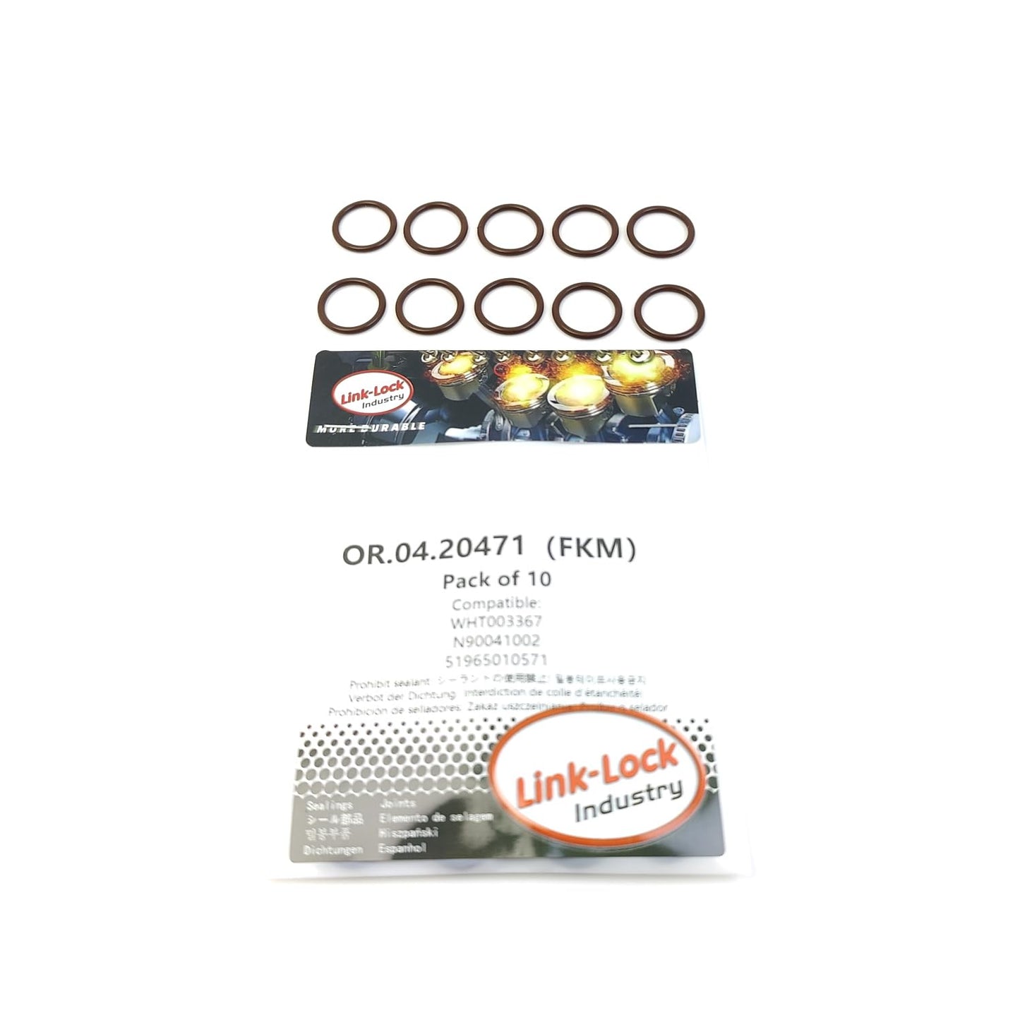 LINK-LOCK 10PCS OR.04.20471 FKM Viton Sealing O-Ring Kit of Exhaust Gas Turbocharger WHT003367 N90041002 51965010571 for MAN for AUDI for VW