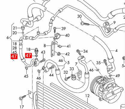 LINK-LOCK 10PCS OR.04.10411 FKM Viton Sealing O-Ring Kit of Air Condition Pipe 8E0260749 For AUDI For VW