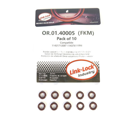LINK-LOCK 10個 FKMバイトンOR.01.40005 エンジンオイルポンプOリングガスケット 11421713597 11437611996 BMW N13 N62 N63 N73 N74 S63 M60 M62 M73 M70用