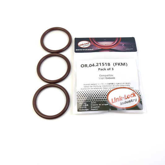LINK-LOCK 3PCS OR.04.21518 FKM ヴィトンシーリングOリングキット インフレータブルガイドピース 11617848448 BMW-S55用
