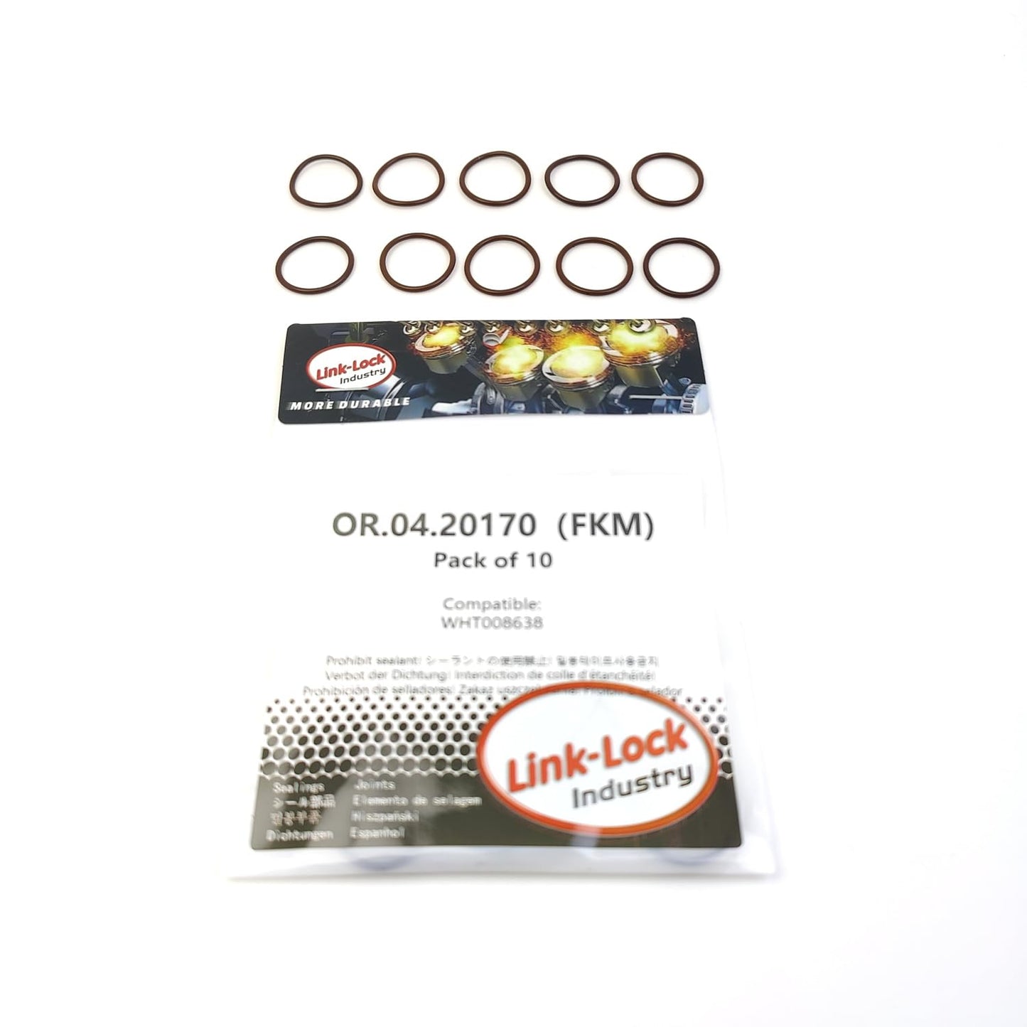 LINK-LOCK 10PCS OR.04.20170 FKM Viton Sealing O-Ring Kit of Position Sensor/Camshaft WHT008638 for AUDI