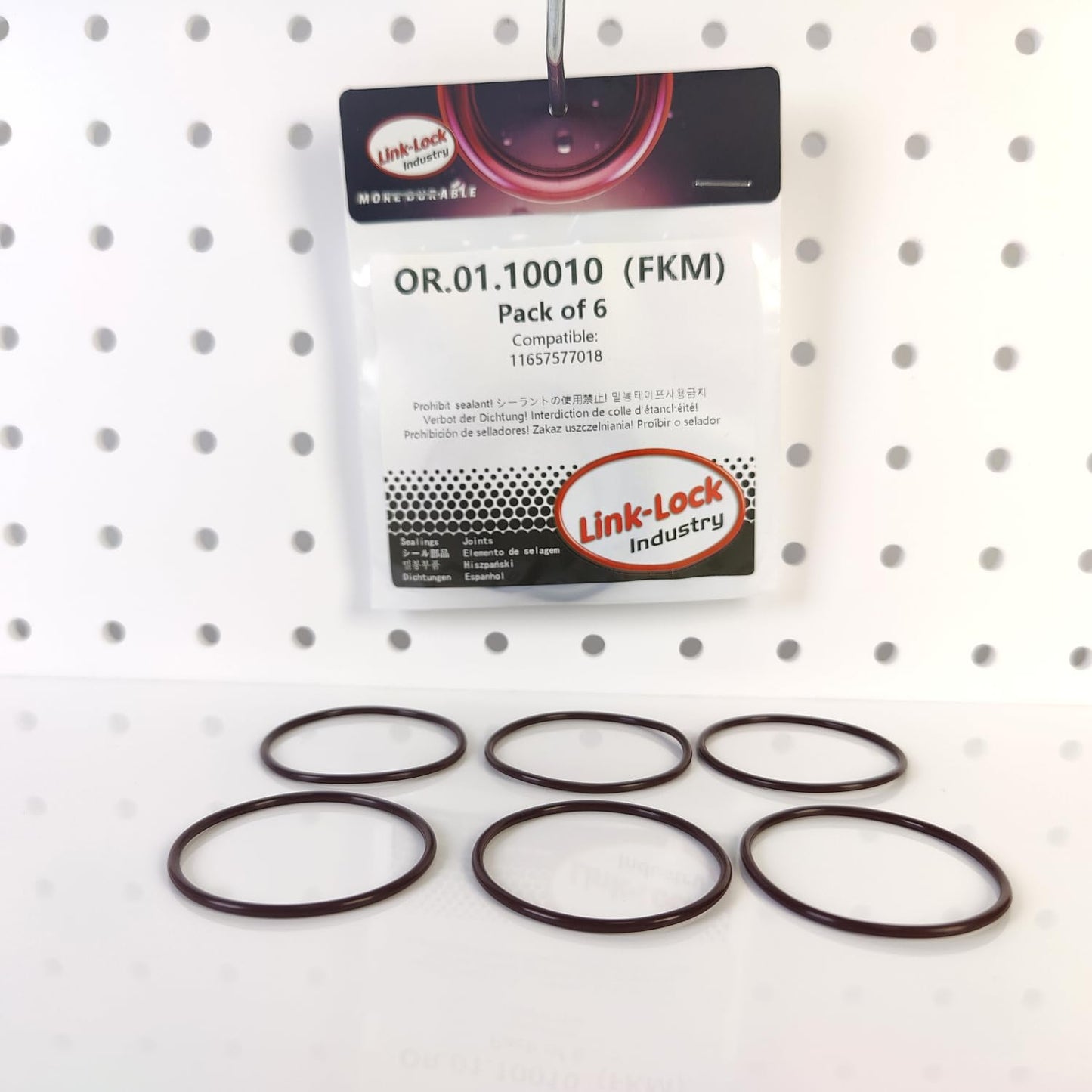 LINK-LOCK 6個 FKM Viton OR.01.10010 ターボチャージングパイプラインOリング 11657577018 BMW N63用