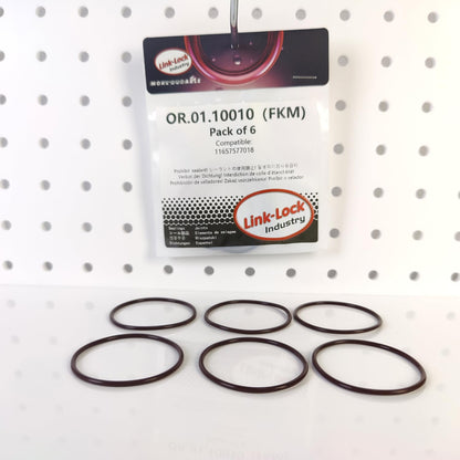 LINK-LOCK 6個 FKM Viton OR.01.10010 ターボチャージングパイプラインOリング 11657577018 BMW N63用