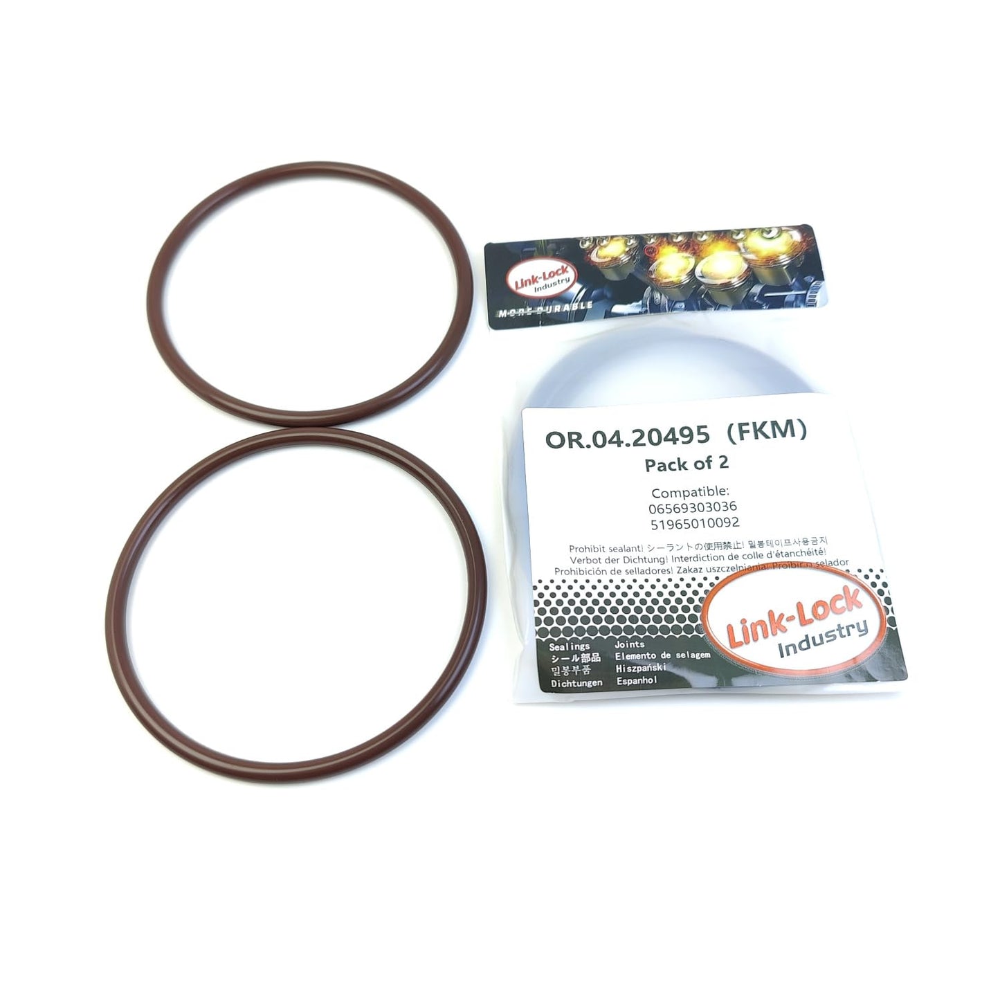 LINK-LOCK 2PCS OR.04.20495 FKM Viton 88×5 Sealing Universal O-Ring Kit 06569303036 51965010092 for MAN-TGA for LION'S for NEOPLAN