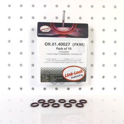 LINK-LOCK 10PCS FKM Viton OR.01.40027  Engine dipstick O-RING gasket 11431717666 11430306594  11437560212 for BMW N47 B37 B47 B57 N57 W16 N73 N12 N14 N16 N18