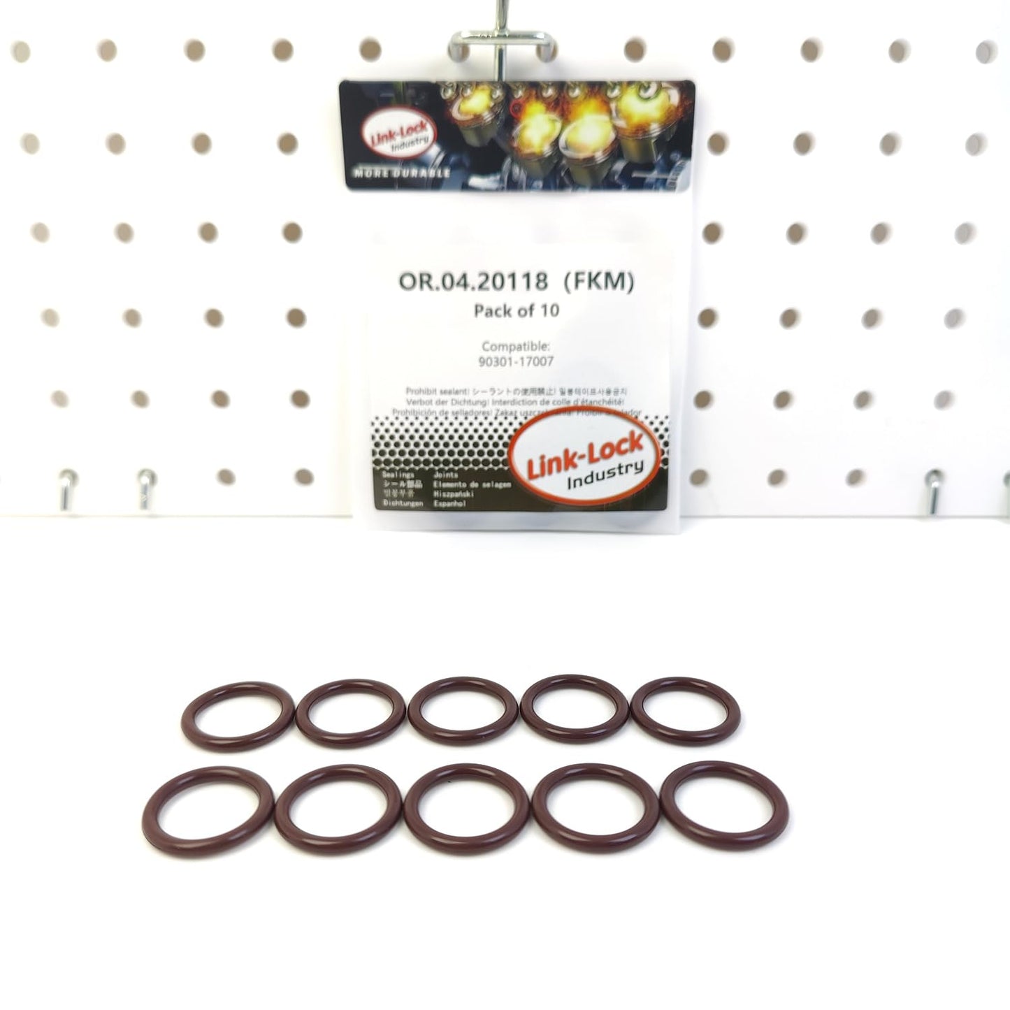 LINK-LOCK 10PCS OR.04.20118 FKM Viton Sealing O-Ring Kit of Fuel Injector 90301-17007 for TOYOTA
