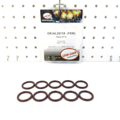 LINK-LOCK 10PCS OR.04.20118 FKM Viton Sealing O-Ring Kit of Fuel Injector 90301-17007 for TOYOTA