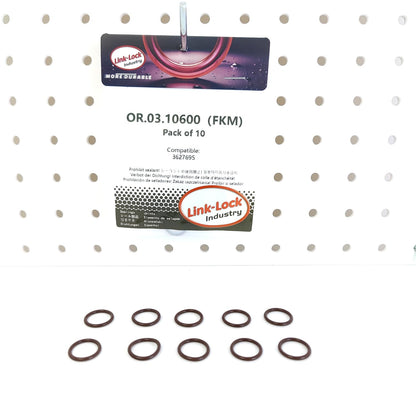 LINK-LOCK 10PCS OR.03.10600 FKM Viton 12.4×1.8 Sealing Universal O-Ring Kit 3627695 For CUMMINS