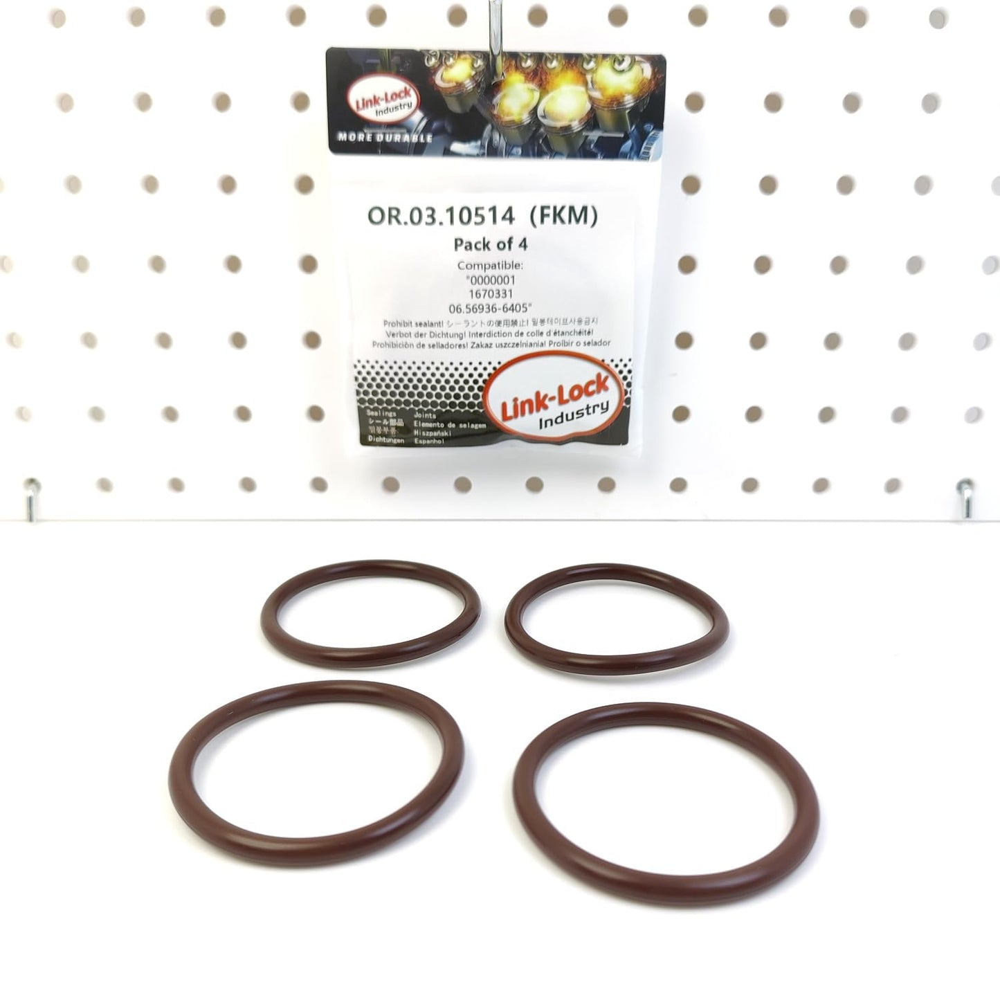 LINK-LOCK 4PCS OR.03.10514 FKMバイトン 51×5 シールユニバーサルOリングキット 0000001 1670331 06.56936-6405 MAN DAF用